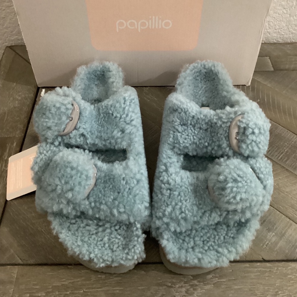 Birkenstock Papillio by Birkenstock Arizona Big Buckle Genuine Shearling Slide